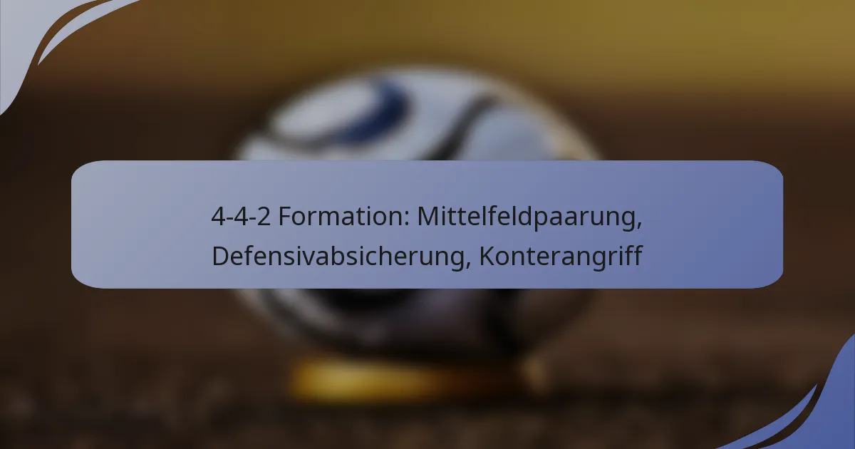 4-4-2 Formation: Mittelfeldpaarung, Defensivabsicherung, Konterangriff